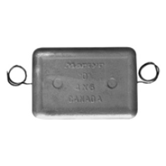 Martyr® - Zinc Rectangular Hull Plate Anode with Straps