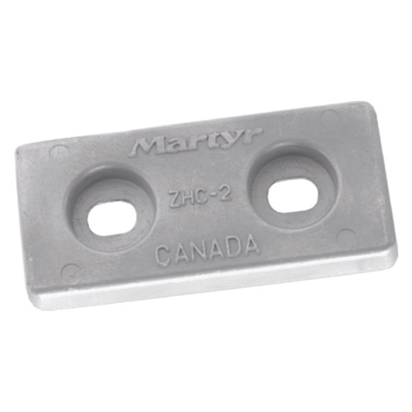 Martyr® - 5.75" L x 2.65" W x 0.75" H Zinc Rectangular Hull Plate Anode