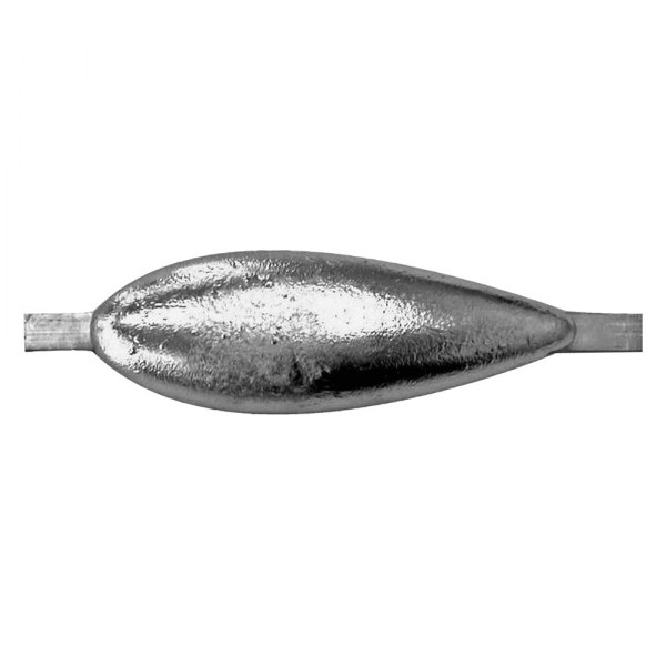 Martyr® - 9" L x 2.875" W x 1.5" H Aluminum Tear Drop Hull Anode with Straps