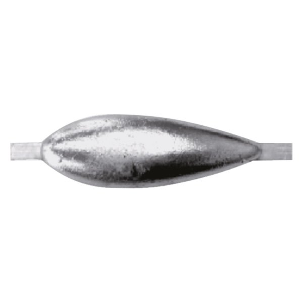 Martyr® - 9" L x 3" W x 1.5" H Zinc Tear Drop Hull Anode with Aluminum Straps