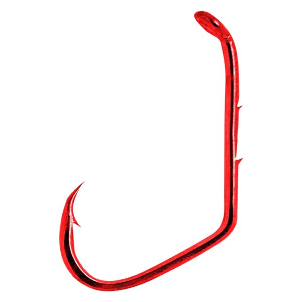 Matzuo America® - Baitholder Offset Down-Eye Sickle 8 Size Red Hooks, 25 Pieces
