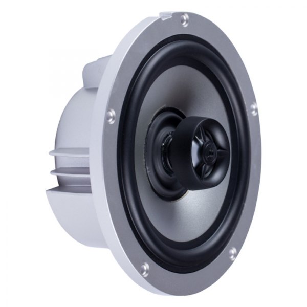 Memphis Audio® - 100W 2-Way 4-Ohm 6.5" Silver/White Flush Mount Speaker with LED Lights