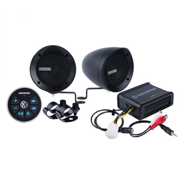 Memphis Audio® - 100W 2-Way 4-Ohm Black Bullet Style Wake Tower Speaker System with Bluetooth Controller, Pair