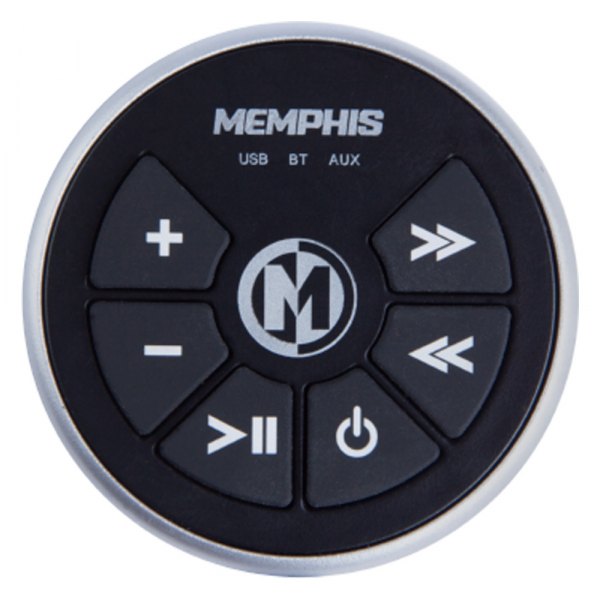 Memphis Audio® - Black/Silver Wireless Stereo Remote Control with Aux