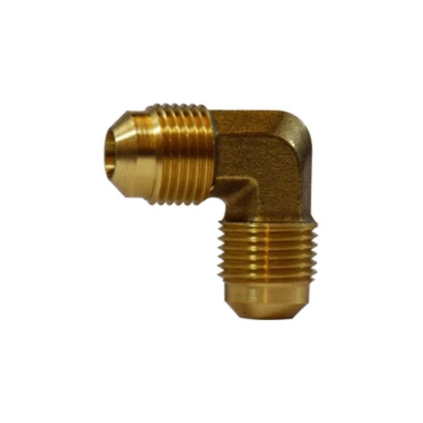 Midland Metal® - 3/8" Male Flare to 3/8" Male Flare 90° Brass Elbow Pipe/Pipe Splicer