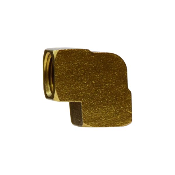 Midland Metal® - 1/4" NPT(F) to 1/4" NPT(F) 90° Brass Elbow Pipe/Pipe Splicer
