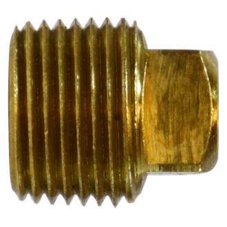 Midland Metal® - 3/8" NPT(F) Brass Square Head Barstock Plug