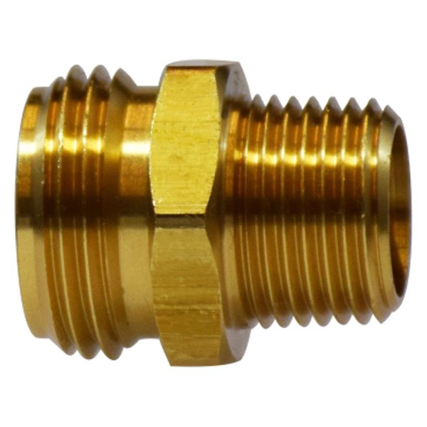 Midland Metal® - 3/4" MGH(M) to 1/2" NPT(M) Brass Pipe/Pipe Adapter