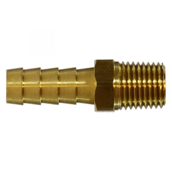 Midland Metal® - 1/4" Hose I.D. to 1/4" NPT(M) Brass Hose/Pipe Adapter