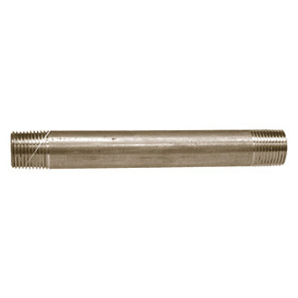 Midland Metal® - 3/8"-18 Brass Lead Free Pipe Long Nipple