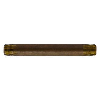Midland Metal® - 1/8"-27 Brass Lead Free Pipe Long Nipple