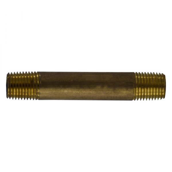 Midland Metal® - 1/4"-18 Brass Lead Free Pipe Long Nipple