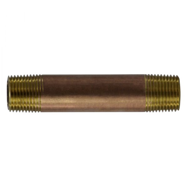 Midland Metal® - 3/8"-18 Brass Lead Free Pipe Long Nipple