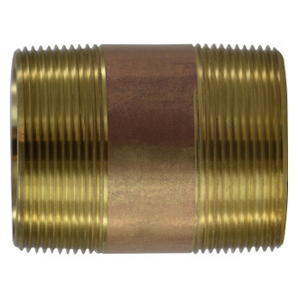 Midland Metal® - 2"-11-1/2 Brass Lead Free Pipe Long Nipple