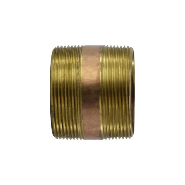 Midland Metal® - 3" Brass Lead Free Pipe Nipple
