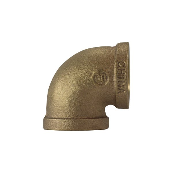 Midland Metal® - 1/8" NPT(F) to 1/8" NPT(F) 90° Bronze Elbow Pipe/Pipe Splicer