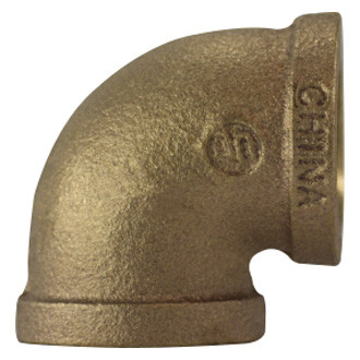 Midland Metal® - 1-1/2" NPT(F) to 1-1/2" NPT(F) 90° Bronze Elbow Pipe/Pipe Splicer