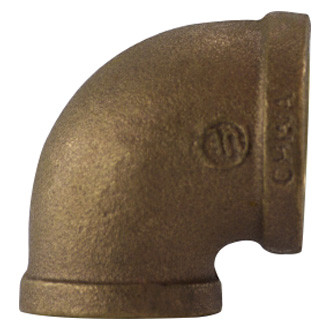 Midland Metal® - 1-1/2" NPT(F) to 1" NPT(F) 90° Bronze Elbow Reducing Pipe/Pipe Adapter