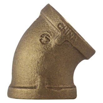 Midland Metal® - 1/2" NPT(F) to 1/2" NPT(F) 45° Bronze Elbow Pipe/Pipe Splicer