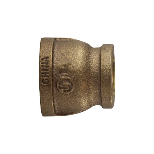 Midland Metal® - 1/4" NPT(F) to 1/8" NPT(F) Bronze Lead Free Reducing Pipe/Pipe Coupling