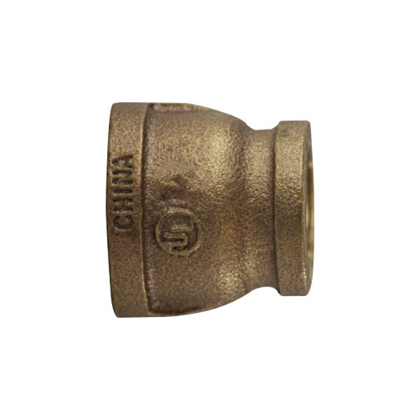 Midland Metal® - 1" NPT(F) to 3/8" NPT(F) Bronze Lead Free Reducing Pipe/Pipe Coupling