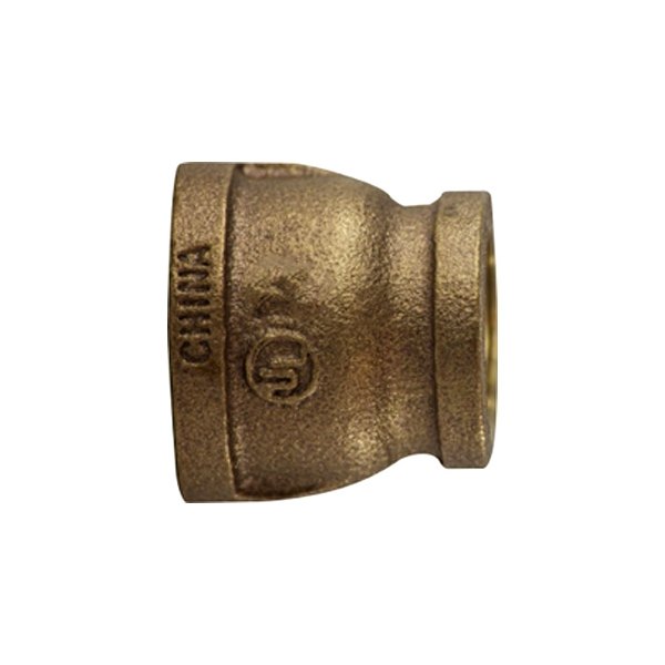 Midland Metal® - 1" NPT(F) to 1/2" NPT(F) Bronze Lead Free Reducing Pipe/Pipe Coupling
