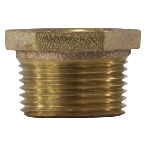 Midland Metal® - 3/8" NPT(M) to 1/4" NPT(F) Bronze Lead Free Pipe/Pipe Hex Bushing