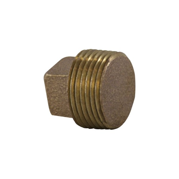 Midland Metal® - 3/8" NPT Solid Bronze Square Hex Head Plug