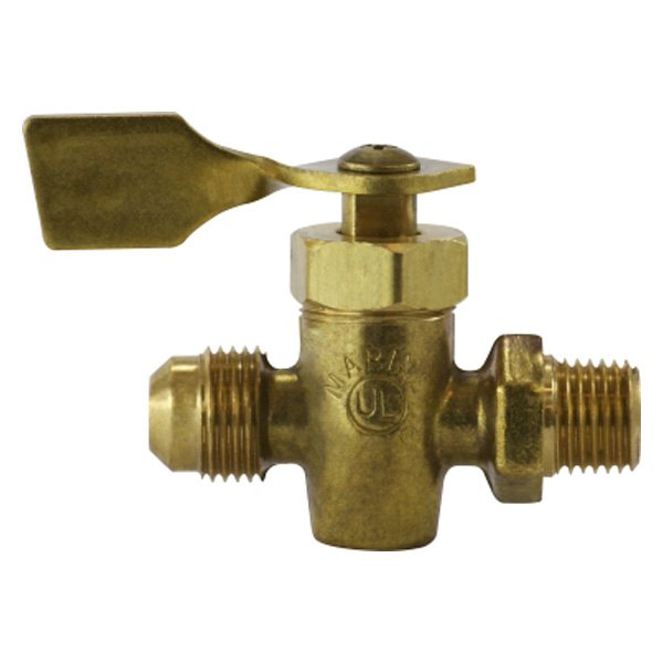 Midland Metal® - 1/4" x 3/8" NPT 2-Way Male Brass Valve