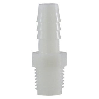 Midland Metal® A3812 - 1/2" Hose I.D. to 3/8" MIP(M) Nylon White Hose/Pipe Adapter