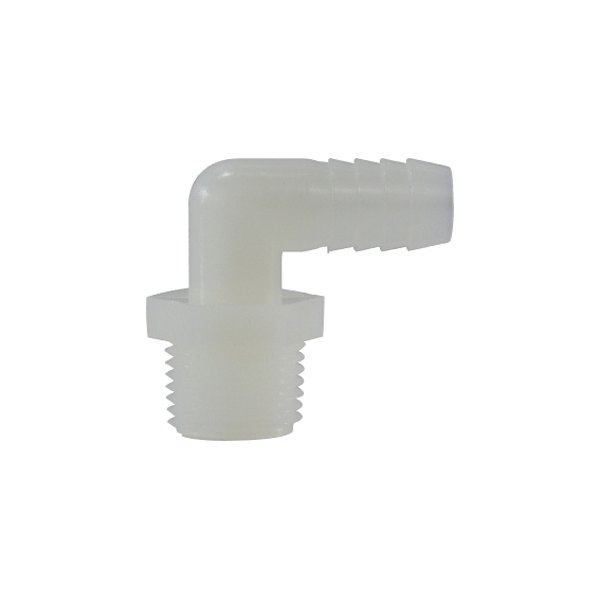 Midland Metal® - 1" Hose I.D. to 3/4" MIP 90° Nylon White Elbow Hose/Pipe Adapter