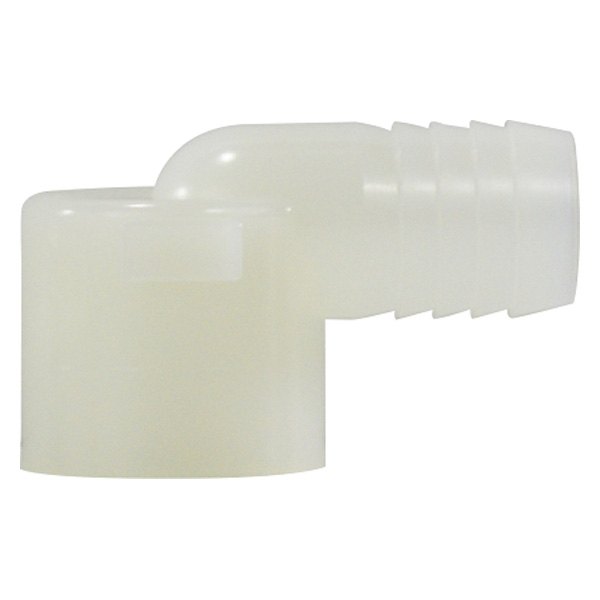 Midland Metal® - 1/2" Hose I.D. to 3/4" Female 90° Nylon White Elbow Hose/Pipe Adapter