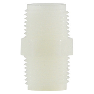 Midland Metal® - 1/2" Male Nylon White Pipe Hex Nipple