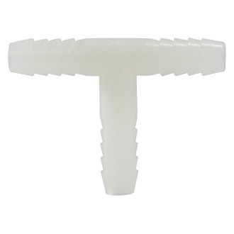 Midland Metal® T14 - 1/4" Hose I.D. Nylon White Tee Fitting