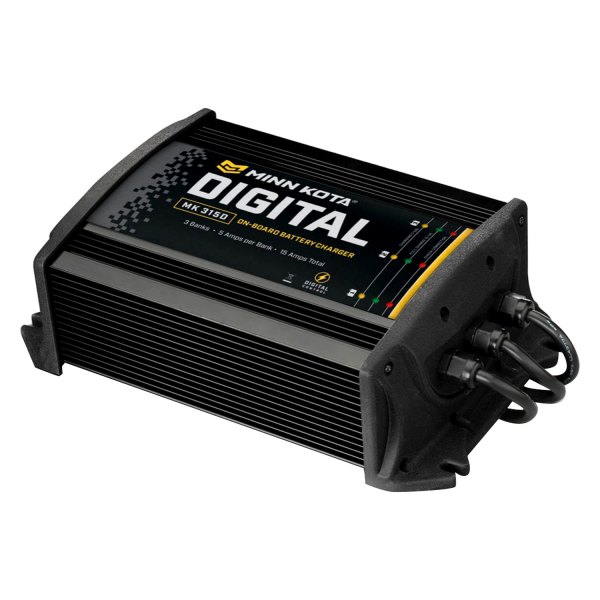Minn Kota® - 15A 3-Bank Digital On-Board Battery Charger
