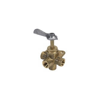 Moeller Marine® - 1/4" NPT 4-Way Female Brass Valve