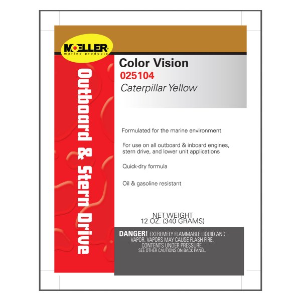 Moeller Marine® - Color Vision 12 oz. Caterpillar Yellow Engine Paint