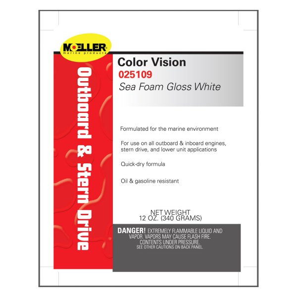 Moeller Marine® - Color Vision 12 oz. Sea Foam Gloss White Engine Paint