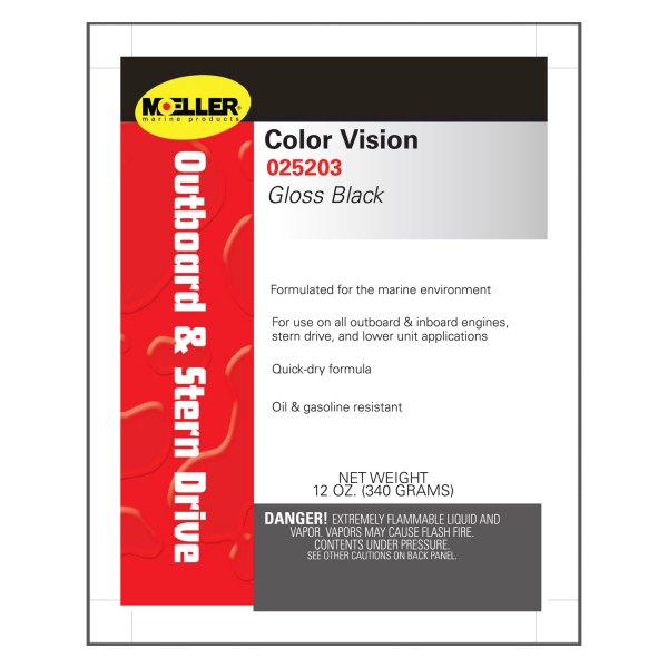 Moeller Marine® - Color Vision 12 oz. Gloss Black Engine Paint