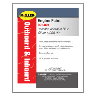 Moeller Marine® - 12 oz. Yamaha Metallic Blue Silver (1985-90) Engine Paint