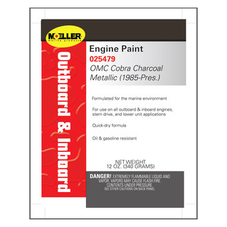 Moeller Marine® - 12 oz. OMC Cobra Charcoal Metallic (1985-Pres.) Engine Paint