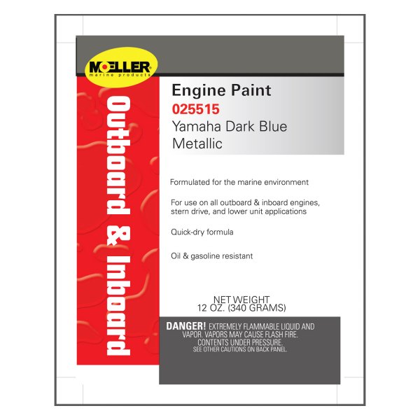 Moeller Marine® - 12 oz. Yamaha Dark Blue Metallic (1994-97) Engine Paint