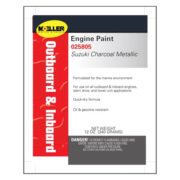 Moeller Marine® - 12 oz. Suzuki Charcoal Metallic Engine Paint