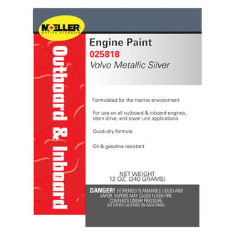 Moeller Marine® - 12 oz. Volvo SX & DPS Drive Metallic Silver Engine Paint