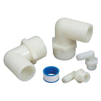 Moeller Marine® - 90 Degree Pipe-to-Hose Kit with Teflon Tape