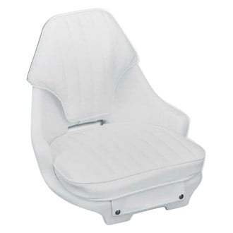 Moeller Marine® - 17" H x 19.5" W x 16" D White Narrow Helmsman Seat