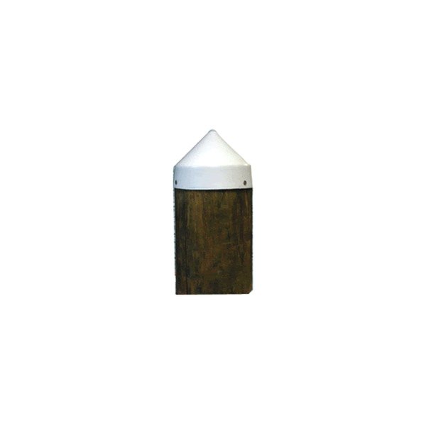 Monarch® - 12" D White Polyethylene Conical Piling Cap