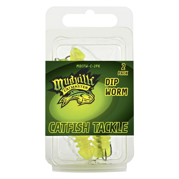 Mudville Catmaster® - #6 Chartreuse Dip Worm Soft Bait