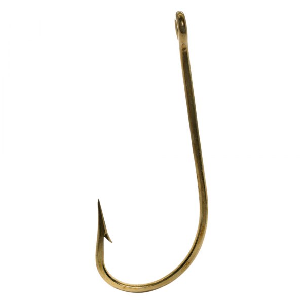 Mustad® 3407-BR-12/0-100 - O'Shaughnessy 12/0 Size Bronze Hooks, 100 Pieces  