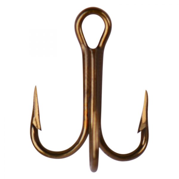 Mustad® - 5/0 Size Bronze Treble Hooks, 25 Pieces